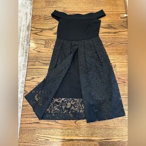 Like new - Black Midi Off Shoulder Dress